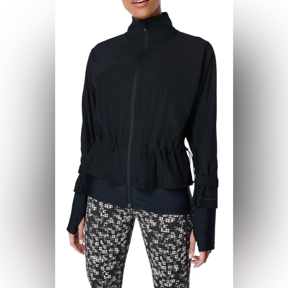 Sweaty Betty Jackets & Blazers - Medium/8-10 Sweaty Betty Black Fast Lane Running Jacket